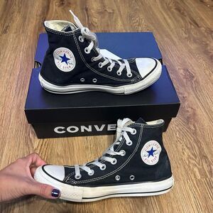 Converse all Star Chuck Taylor hi top black lace up shoes sneakers women’s 7